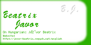 beatrix javor business card